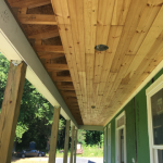 Ooooh look at that wood on our porch ceiling!